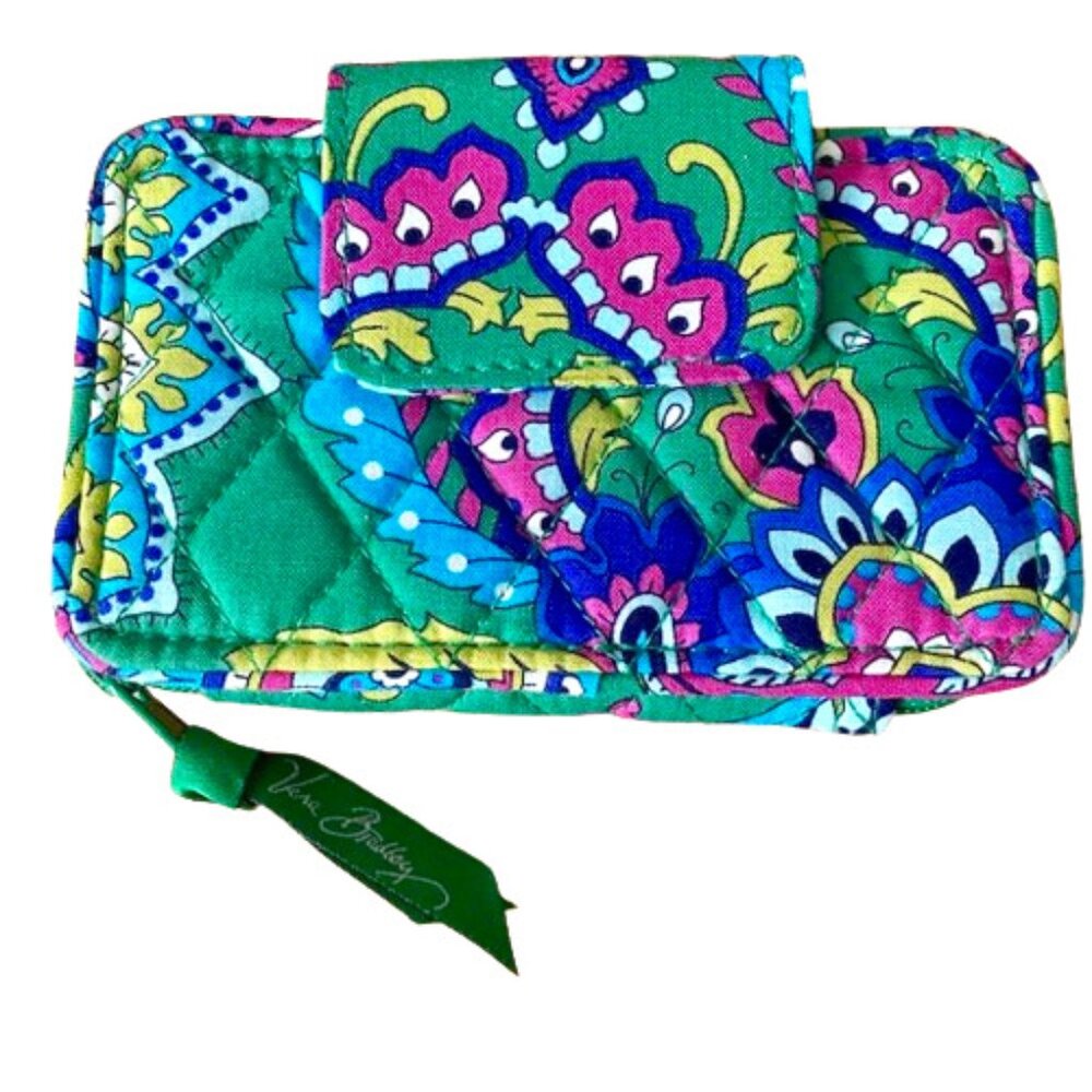 Vera Bradley Wallet Vegan Emerald Paisley Retired Pattern 2014 NWOT